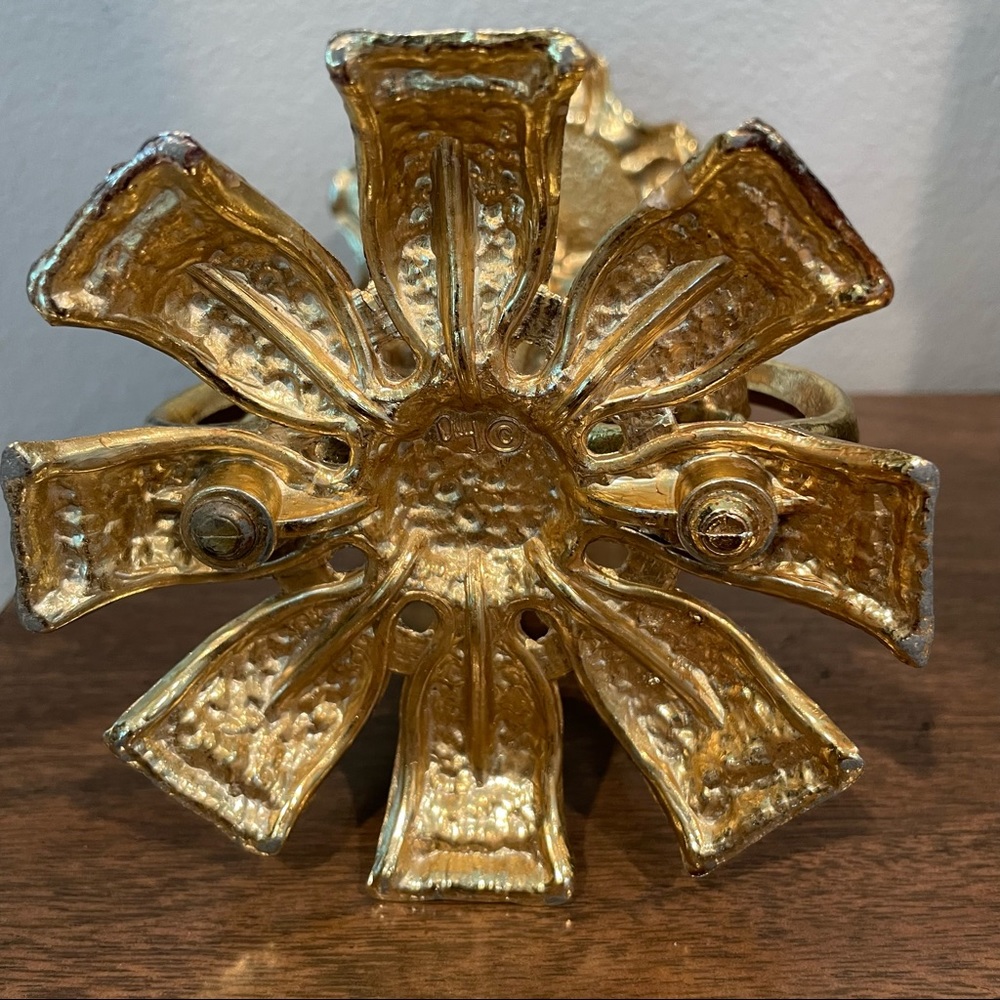 Vintage Dilly Gold tone Metal Candlestick Candle Holder - Picture 7 of 9